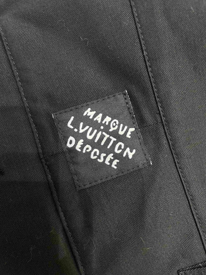1:1 quality version Embossed Logo & Metal Snap Buttons Cargo Loose Straight Leg Casual Pants 29114776