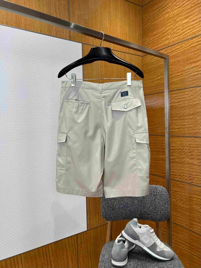 1:1 quality version Cotton Nylon Blend Embroidered Multi-Pocket Cargo Shorts 3 colors 29114996