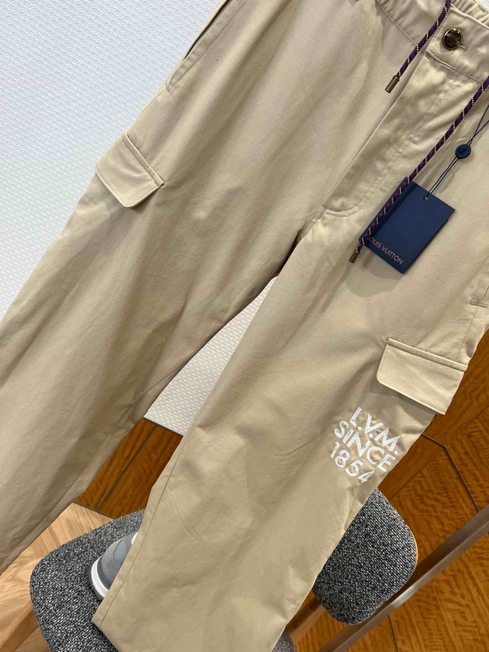 1:1 quality version Cotton Twill Embroidered Logo Pocket Cargo Casual Pants 29114985