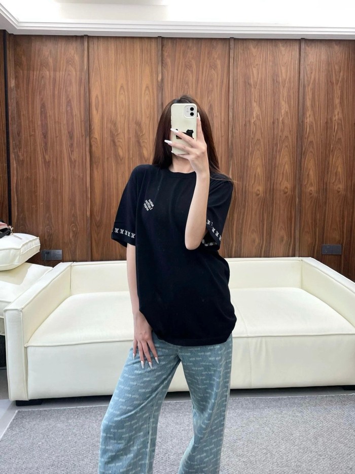 1:1 quality version Combed Cotton Jacquard Logo Webbing Short Sleeve T-shirt 2 colors 29114945
