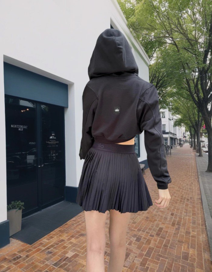 Loose Sports Cropped Zip-Up Hoodie 3 colors 29115034