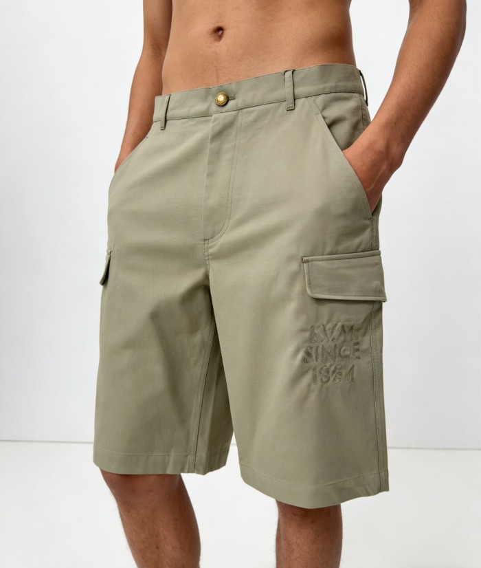 1:1 quality version Heavyweight Cotton Blend Embroidered Pocket Cargo Shorts 2 colors 29114961