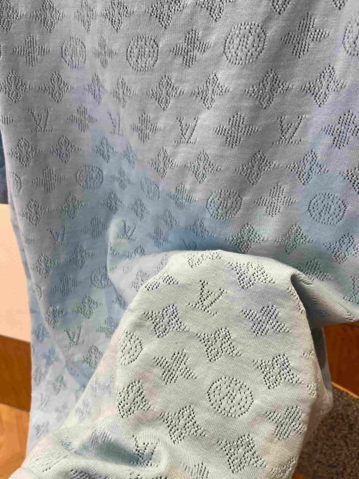 1:1 quality version Allover Hollow Jacquard Pocket Short Sleeve Polo Shirt 4 colors 29114377