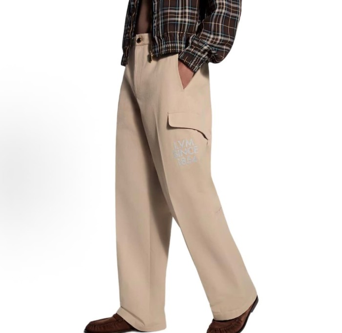 1:1 quality version Cotton Twill Embroidered Logo Pocket Cargo Casual Pants 29114985
