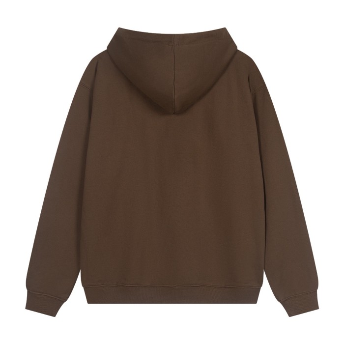 Metal Logo On Chest Solid Color Hoodie 5 colors 29115035