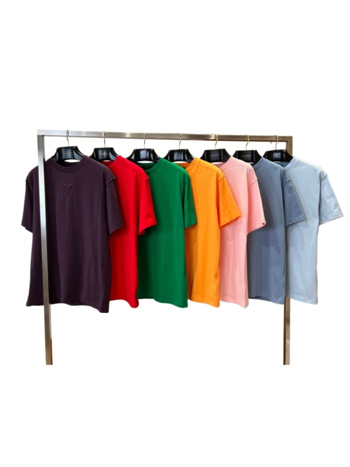 1:1 quality version Cotton Embossed Logo Short Sleeve T-shirt 11 colors 29114534