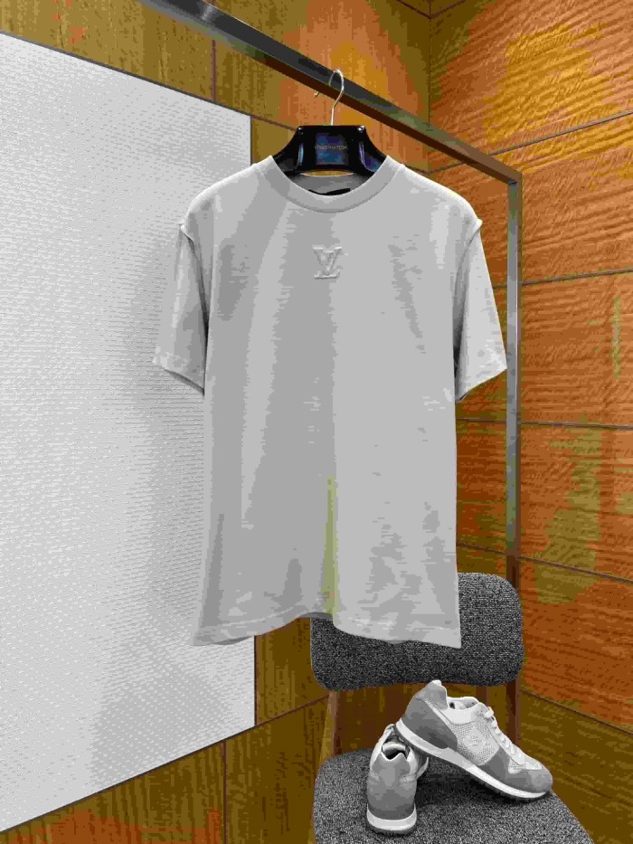 1:1 quality version Cotton Embossed Logo Short Sleeve T-shirt 11 colors 29114534