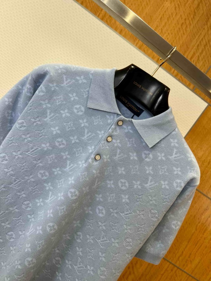 1:1 quality version Classic Monogram Embossed Knit Polo Shirt 29114368