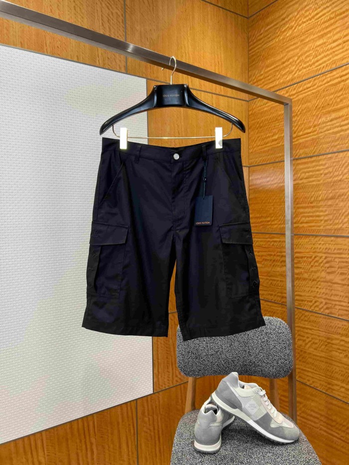 1:1 quality version Cotton Nylon Blend Embroidered Multi-Pocket Cargo Shorts 3 colors 29114996