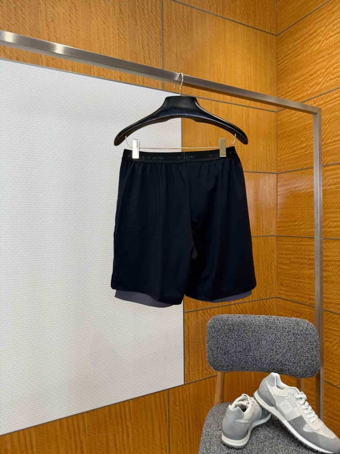 1:1 quality version Embossed Logo High Stretch Quick Dry Double Layer Sports Shorts 29114765