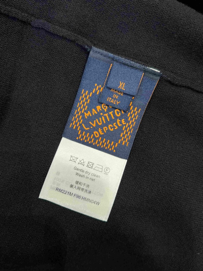 1:1 quality version Two-Tone Rice Bead Stripe Pocket Crew Neck Knit T-Shirt 29114641