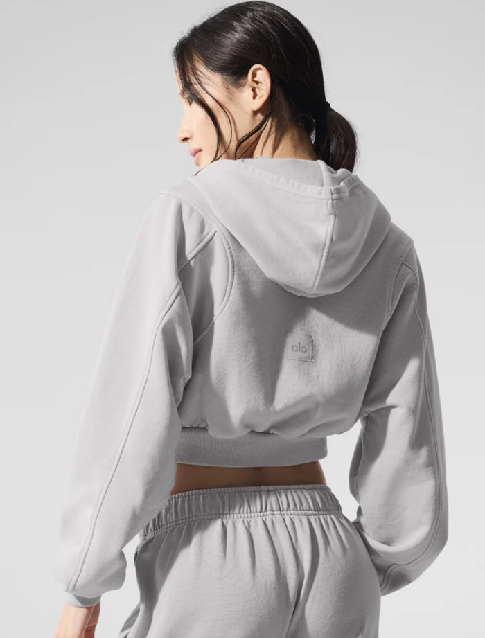 Loose Sports Cropped Zip-Up Hoodie 3 colors 29115034