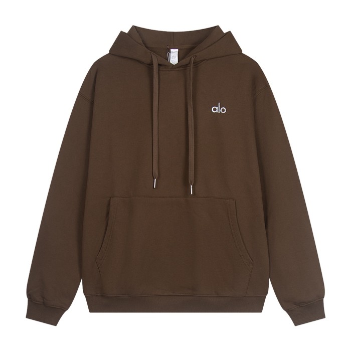 Metal Logo On Chest Solid Color Hoodie 5 colors 29115035