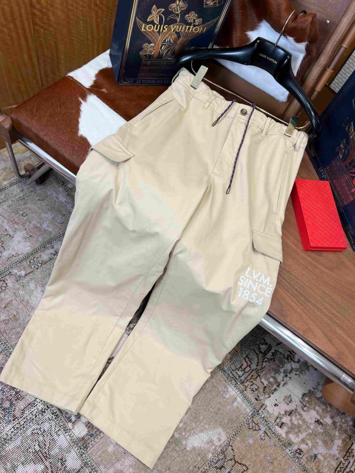1:1 quality version Cotton Twill Embroidered Logo Pocket Cargo Casual Pants 29114985