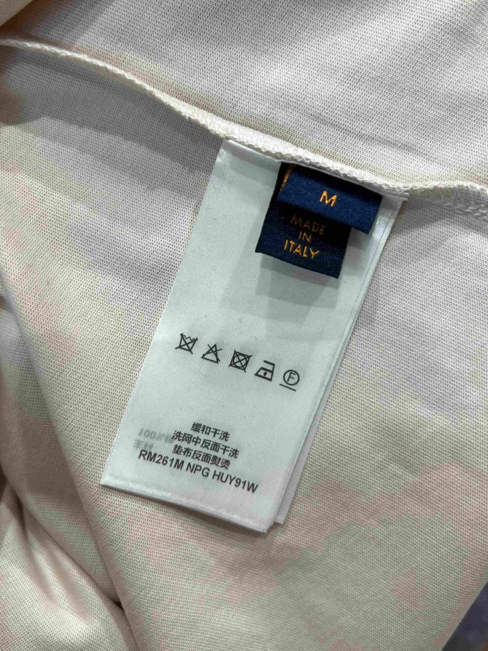 1:1 quality version Heavyweight Combed Cotton Letter Embroidery Crew Neck T-Shirt 29115007