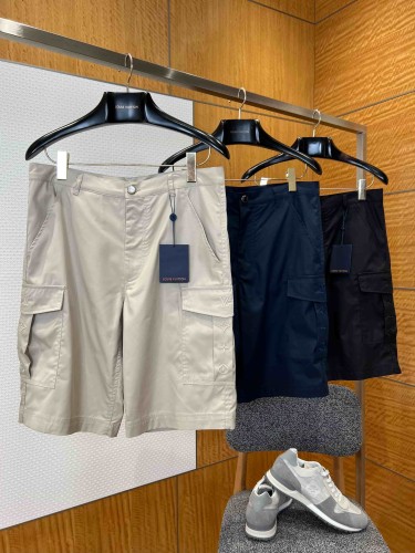 1:1 quality version Cotton Nylon Blend Embroidered Multi-Pocket Cargo Shorts 3 colors 29114996