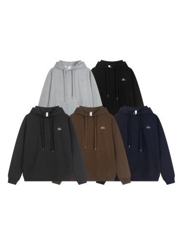 Metal Logo On Chest Solid Color Hoodie 5 colors 29115035