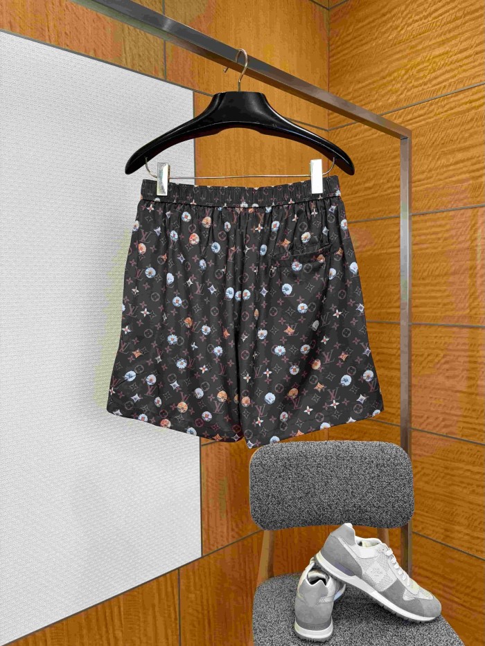 1:1 quality version Nylon Floral Allover Print Drawstring Casual Shorts 2 colors 29114530