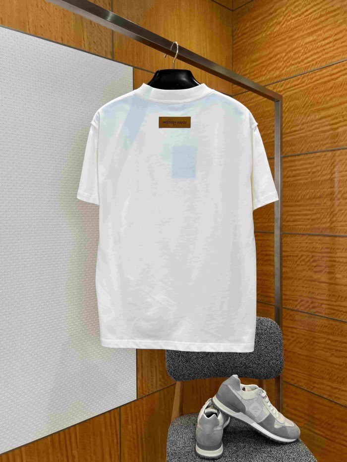 1:1 quality version Cotton Embossed Logo Short Sleeve T-shirt 11 colors 29114534