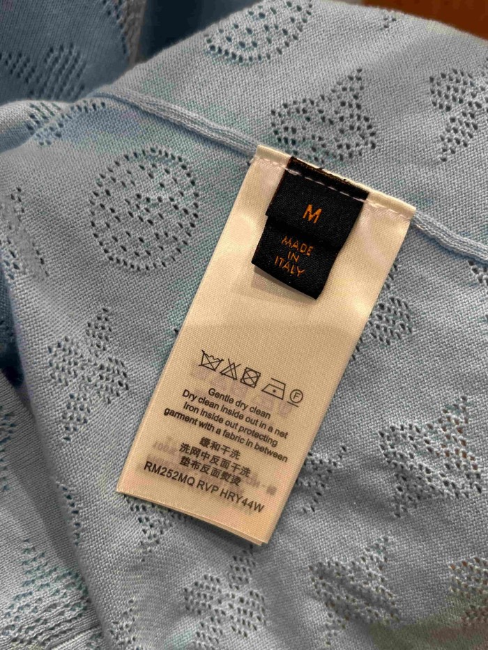 1:1 quality version Allover Hollow Jacquard Pocket Short Sleeve Polo Shirt 4 colors 29114377