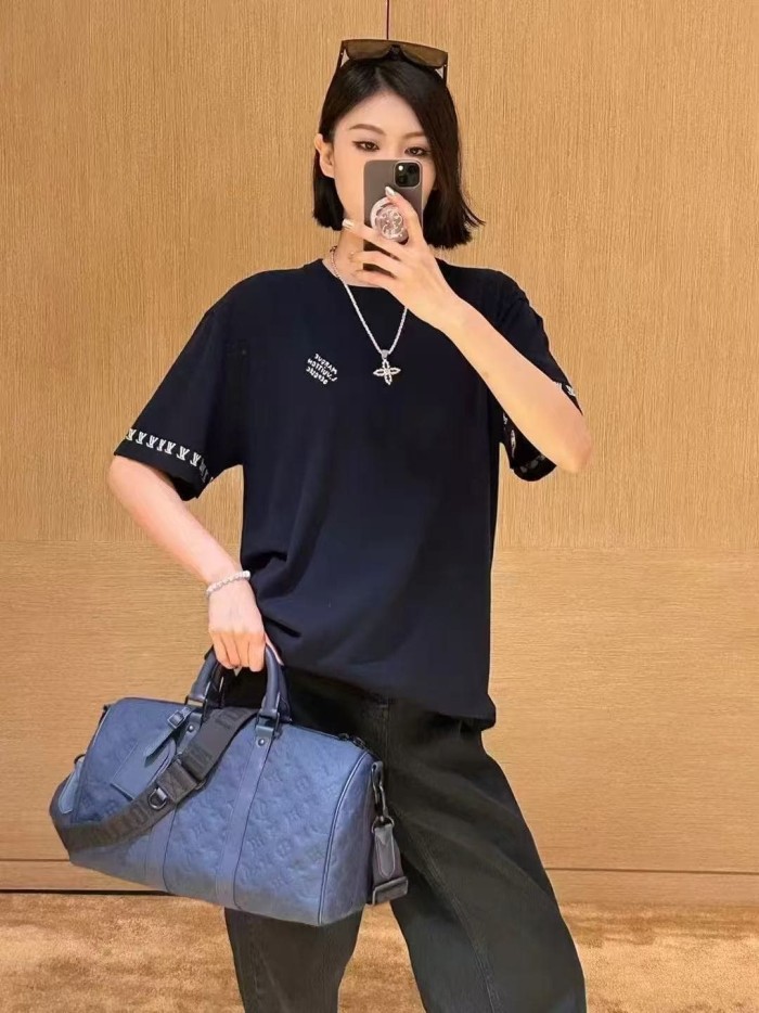 1:1 quality version Combed Cotton Jacquard Logo Webbing Short Sleeve T-shirt 2 colors 29114945