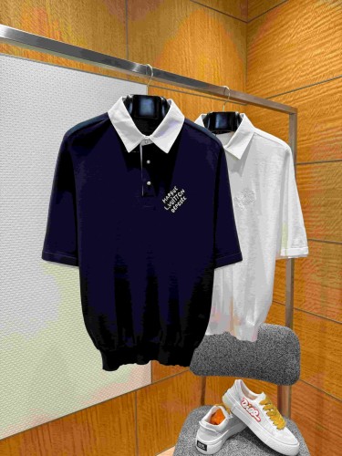 1:1 quality version Simple Letter Embroidery Button Down Collar Polo Shirt 2 colors 29114939