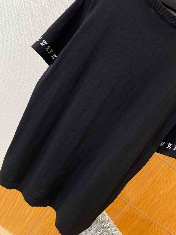 1:1 quality version Combed Cotton Jacquard Logo Webbing Short Sleeve T-shirt 2 colors 29114945