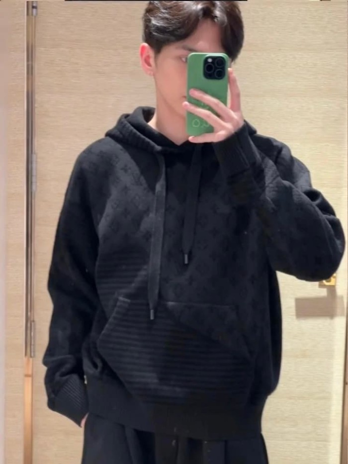 1:1 quality version Cotton Allover Print Drawstring Hoodie 29115124