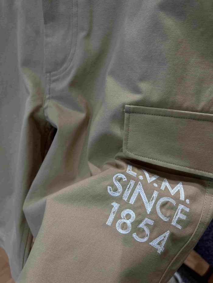 1:1 quality version Heavyweight Cotton Blend Embroidered Pocket Cargo Shorts 2 colors 29114961