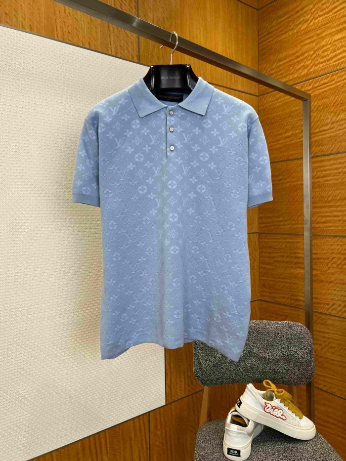1:1 quality version Classic Monogram Embossed Knit Polo Shirt 29114368