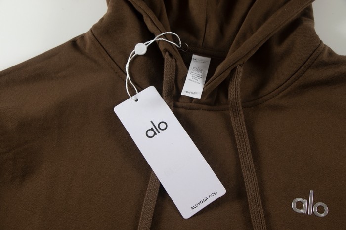 Metal Logo On Chest Solid Color Hoodie 5 colors 29115035