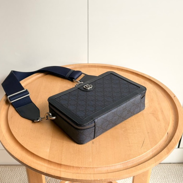 GG Supreme Dark Canvas Rectangular Zip Box Bag 3 colors 29116418