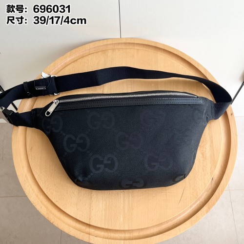 All Black Embossed GG Fanny Pack Large Waist Bag 2 colors 29116459