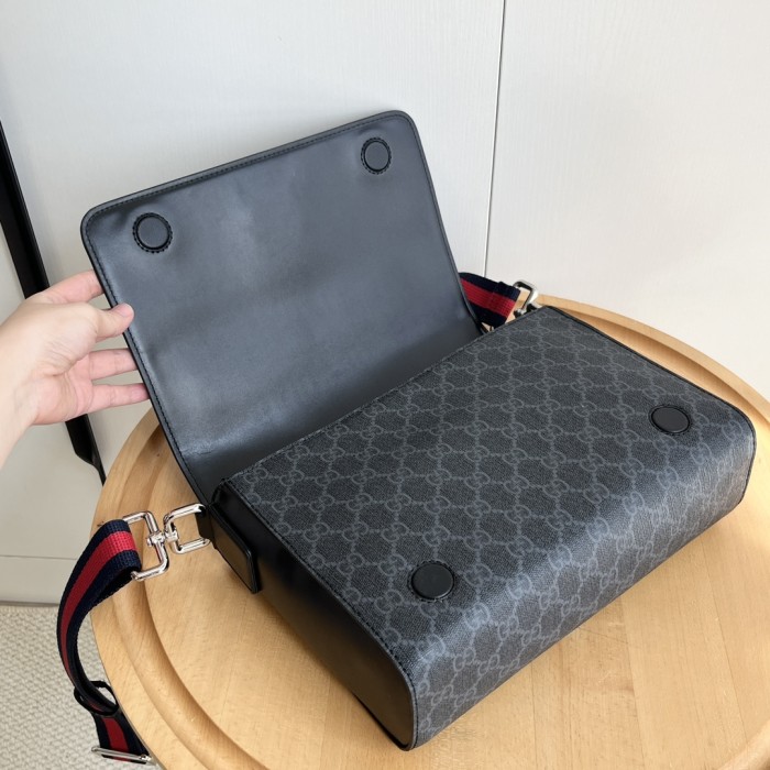 Supreme Dark Canvas Flap Crossbody Bag Web Strap Messenger Bag 3 colors 29116396