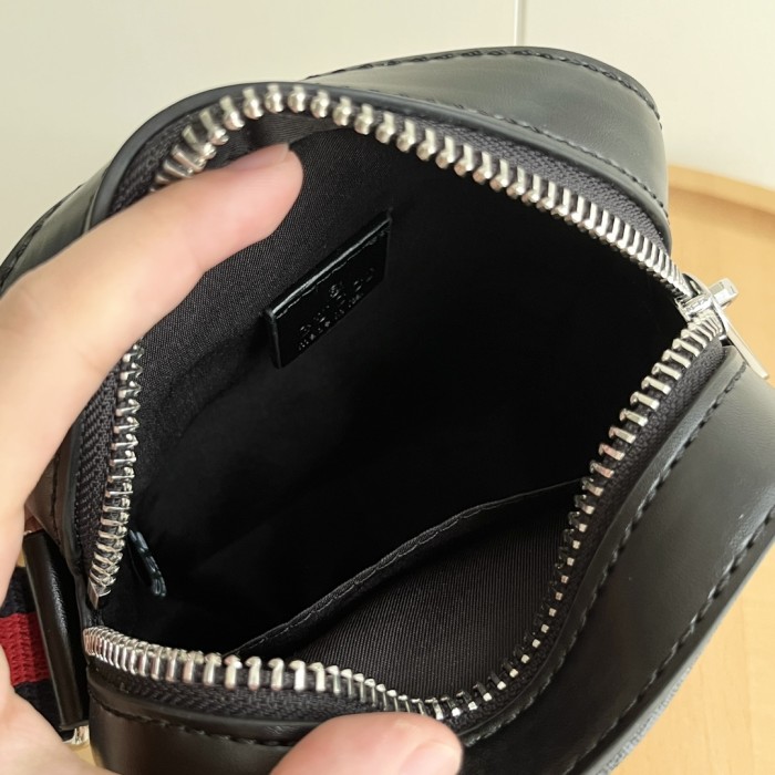 Black GG Supreme Mini Vertical Phone Crossbody Bag 29116474