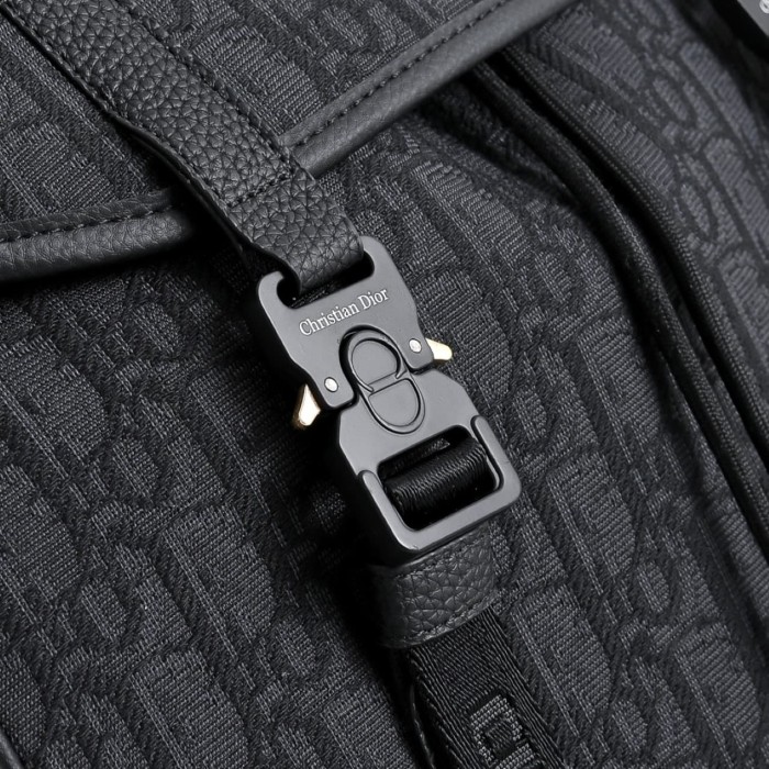 Grain Cow Leather Vintage Oblique Jacquard Flap Backpack 2 colors 29116517