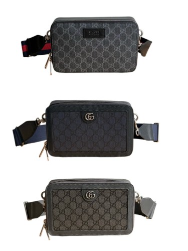 GG Supreme Dark Canvas Rectangular Zip Box Bag 3 colors 29116418