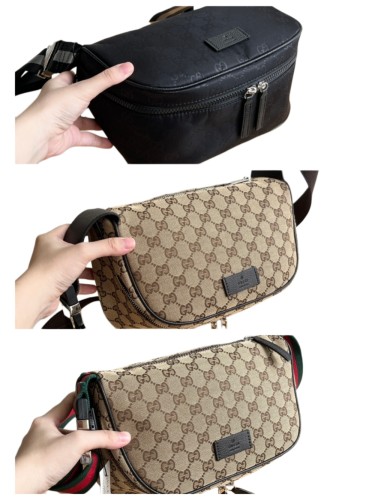 GG Nylon Cosmetic Wash Bag Double Zip Crossbody Toiletry Bag 3 colors 29116432