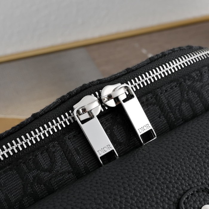 Cow Leather Trim Oblique Jacquard Flap Pocket Zip Waist Bag 2 colors 29116499