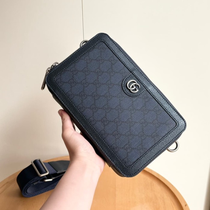 GG Supreme Dark Canvas Rectangular Zip Box Bag 3 colors 29116418