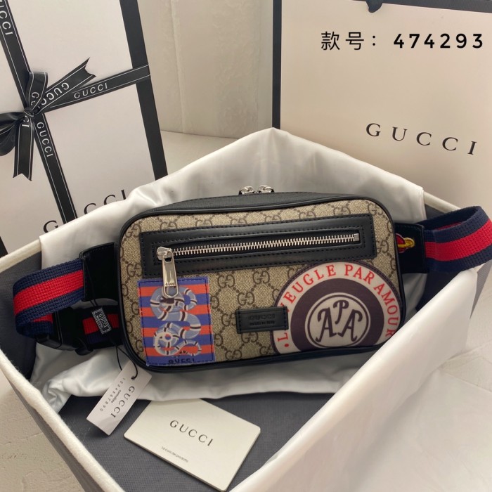 GG Supreme Snake Patch Belt Bag Pack Crossbody Bag 2 colors 29116484
