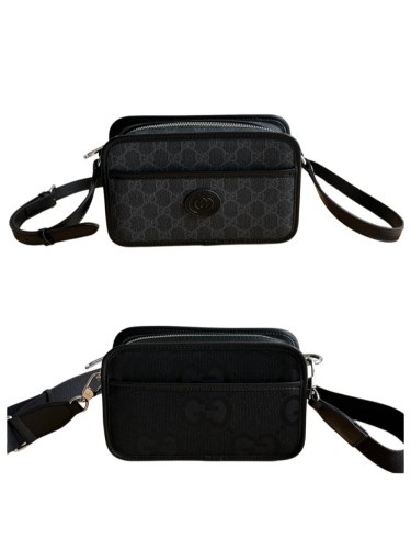 1:1 qualituy verson GG Print Circle Logo Small Camera Bag Crossbody Shoulder Bag For Men 2 colors 29116359