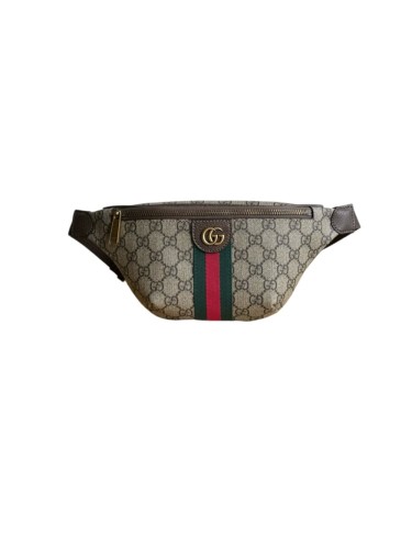 GG Monogram Belt Bag Retro Green-Red Web Detail Zipper Chest Pack 29116343