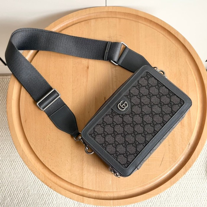 GG Supreme Dark Canvas Rectangular Zip Box Bag 3 colors 29116418