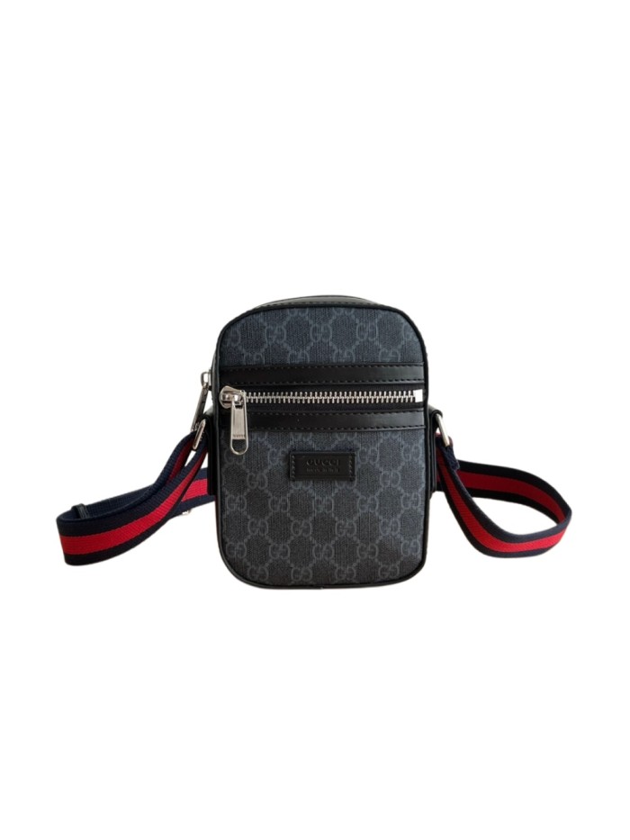 Black GG Supreme Mini Vertical Phone Crossbody Bag 29116474