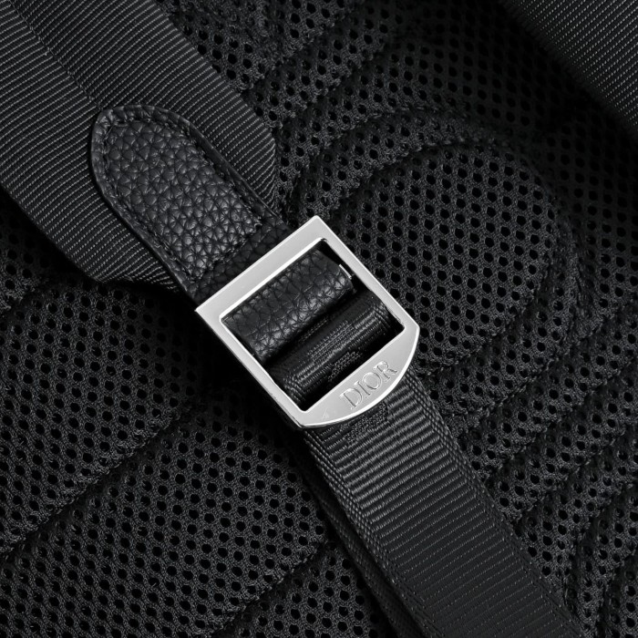 Grain Cow Leather Buckle Closure Embossed Logo Flap Backpack 29116519