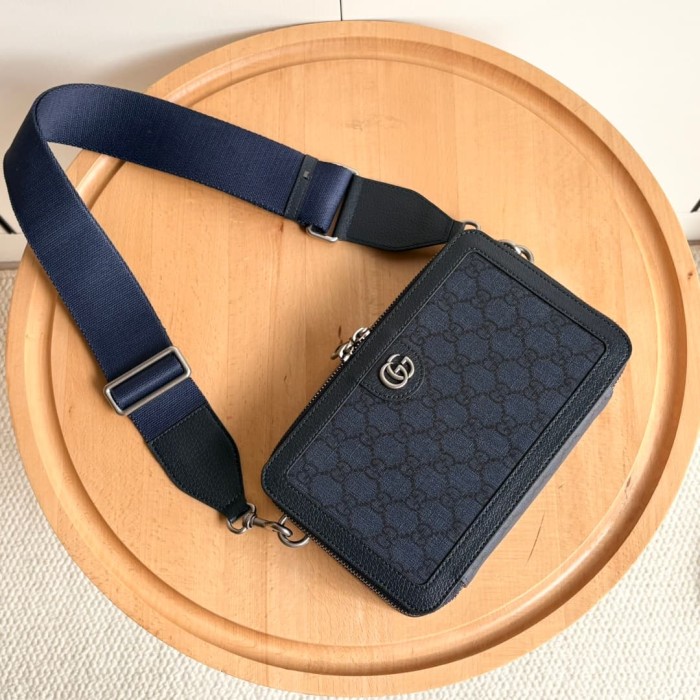 GG Supreme Dark Canvas Rectangular Zip Box Bag 3 colors 29116418