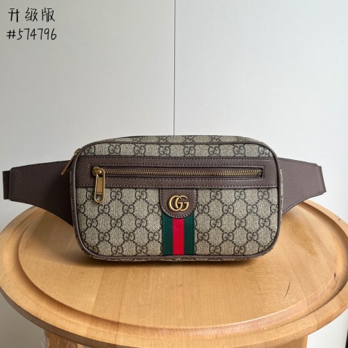 GG Supreme Pattern Zip Waist Bag Unisex Crossbody Chest Bag 29116352