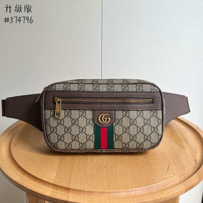 GG Supreme Pattern Zip Waist Bag Unisex Crossbody Chest Bag 29116352