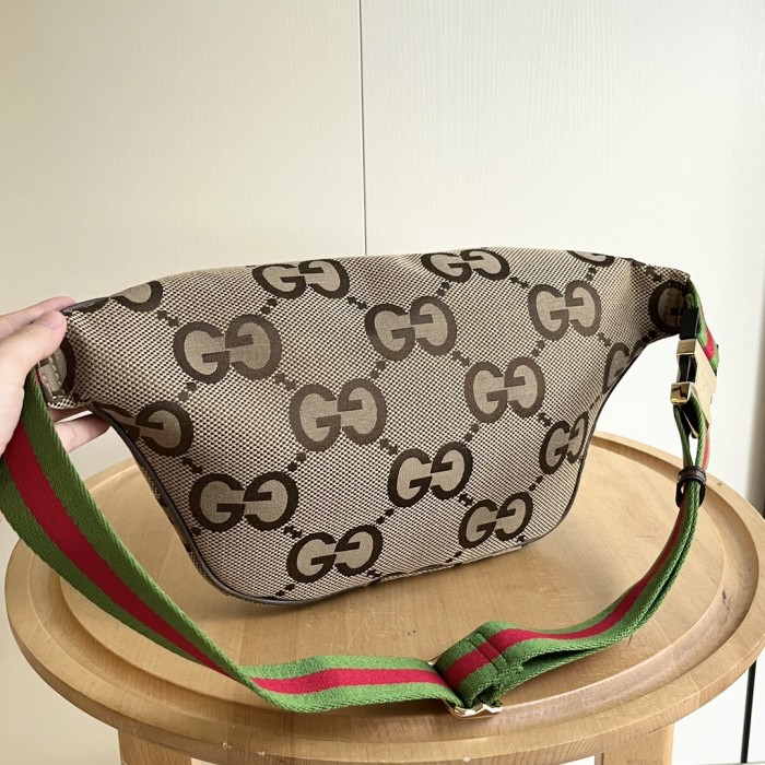 All Black Embossed GG Fanny Pack Large Waist Bag 2 colors 29116459